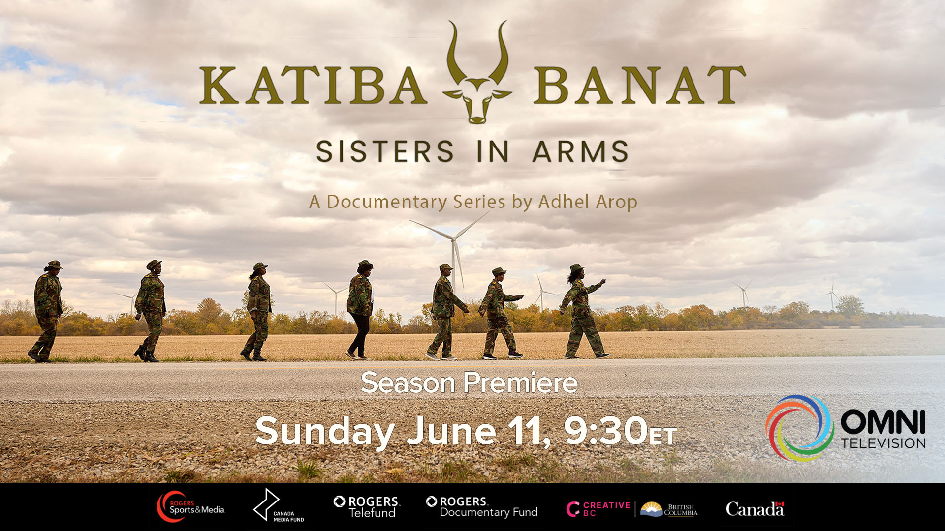 Katiba Banat: Sisters in Arms docuseries premiere poster, Sunday June 11 at 9:30 ET.